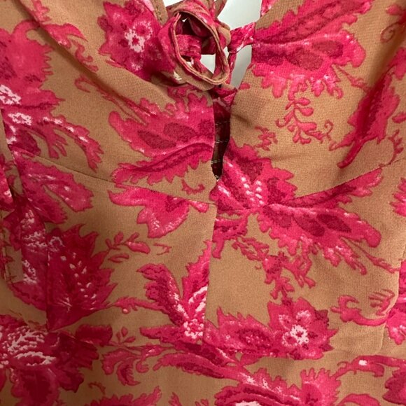 White Fox Boutique Spaghetti-Strap Dress Pink & Tan - Picture 5 of 12